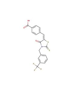 Astatech 4-[[4-OXO-2-THIOXO-3-[3-(TRIFLUOROMETHYL)BENZYL]THIAZOLIDIN-5-YLIDENE]METHYL]BENZOIC ACID; 10G; Purity 97%; MDL-MFCD31619349